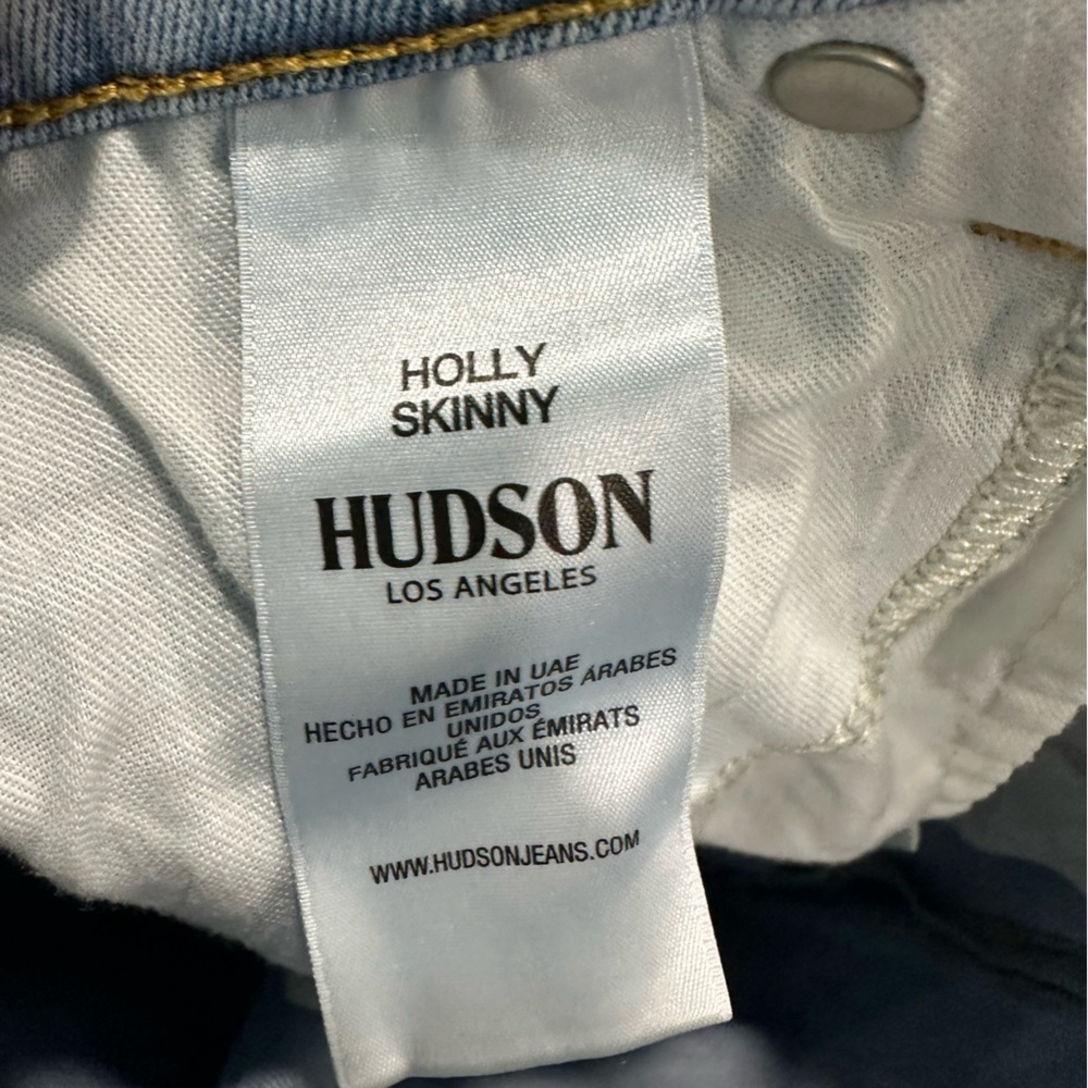 HUDSON Jeans Holly High-Rise Skinny Ankle w/ Deconstruction in Tempo - Sz 27 - Picture 6 of 7